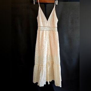 Simplee Apparel All PINK Eyelet and Lace Dress - Size Small (UPDATE)